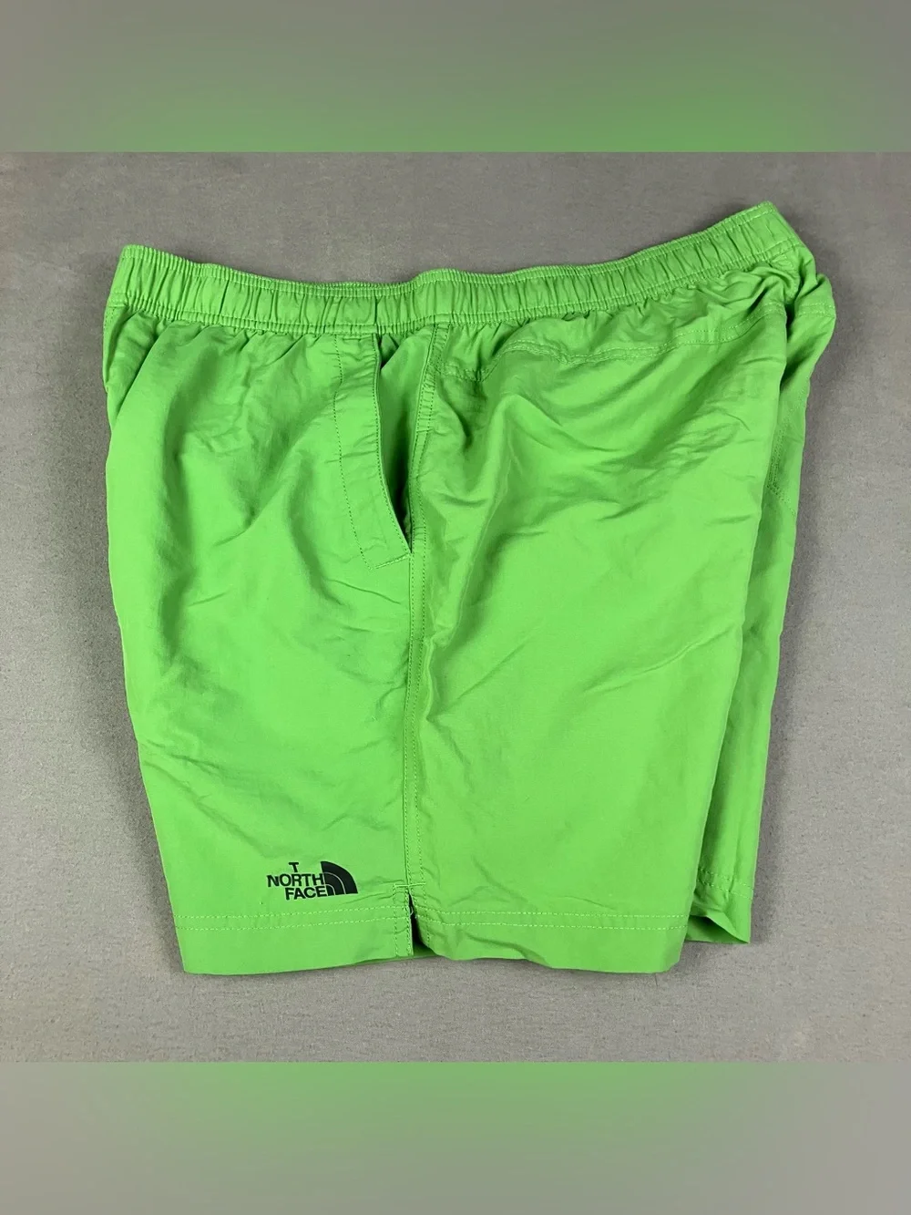 The North Face Men's Size L Flashdry Swim Trunks Shorts Lined Green Pockets. In